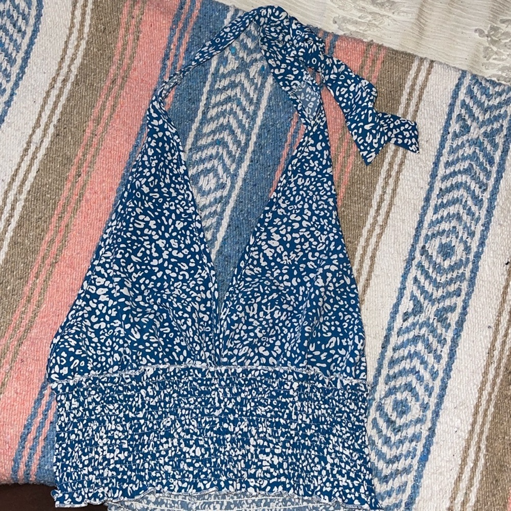 Floral halter top